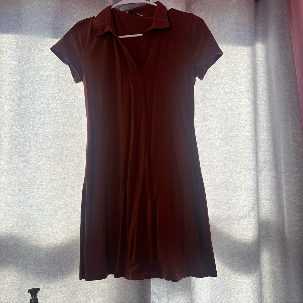 Classic Brown Polo Dress